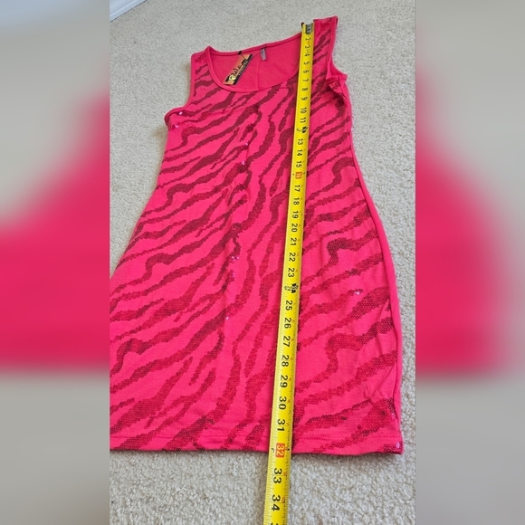 51. NWT Heart & Hips Mini Cocktail Pink Sequin Zebra Print Dress Size Small - Picture 3 of 8